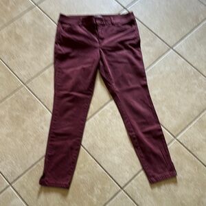 LOFT-Women's Marisa Fit Burgundy Pants